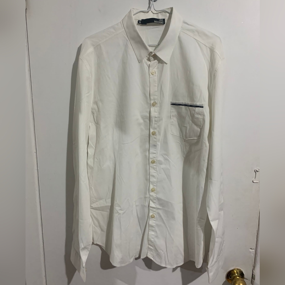 Moschino Men's White Button-Up Shirt